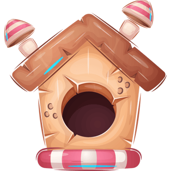Cartoon Character Wooden Doghouse png