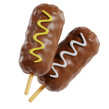 Corndog Food 3D png