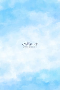 Sky blue abstract watercolor background vector