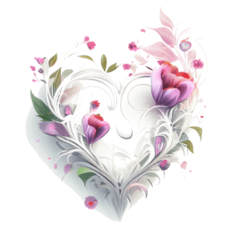 rose heart fantasy . AI Generated png