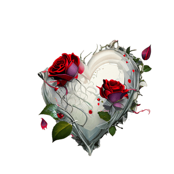 rose heart fantasy . AI Generated png