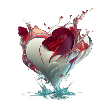 rose heart fantasy . AI Generated png