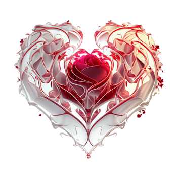 rose heart fantasy . AI Generated png