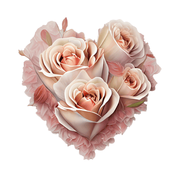rose heart fantasy . AI Generated png