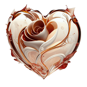 rose heart fantasy . AI Generated png