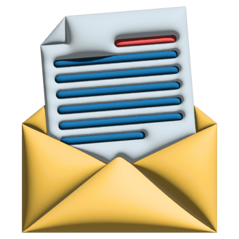 3D illustration letter in office set png