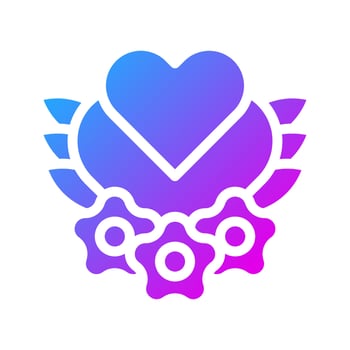 heart icon solid gradient style valentine illustration vector element and symbol perfect.