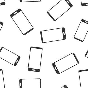 Phone device sign icon seamless pattern background. Smartphone vector illustration on white isolated background. Telephone business concept.