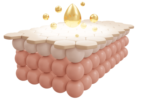 3d rendering of serum cream and vitamin drop on closeup skin cell layer for cosmetic advertise. 3D Render illustration. png