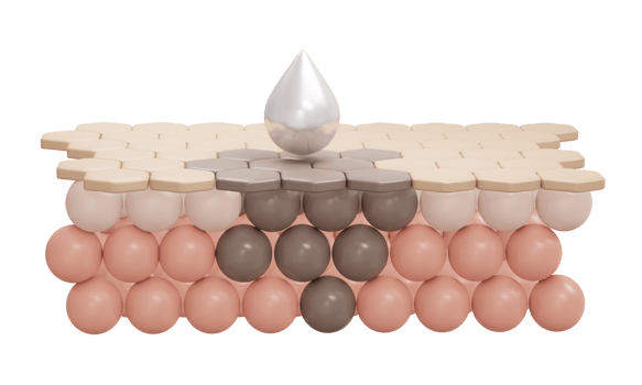 3d rendering of serum cream and vitamin drop on closeup skin cell with dark spot layer for cosmetic advertise. 3D Render illustration. png