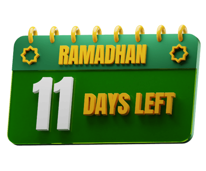11 Days Left to Ramadan Month. Islamic Decorative Element. Ramadan Countdown. png