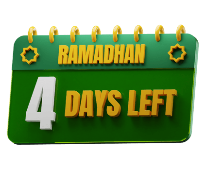 4 Days Left to Ramadan Month. Islamic Decorative Element. Ramadan Countdown. png