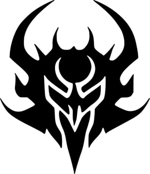 vector illustration of evil monster icon