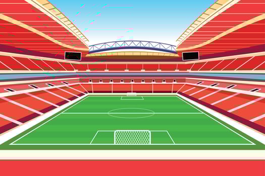 AL BAYT STADIUM FOOTBALL STADIUM ILLUSTRATION vector