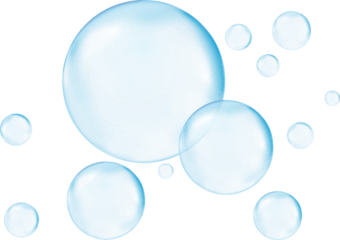 Realistic transparent  3d bubbles underwater . Soap bubbles vector illustration png