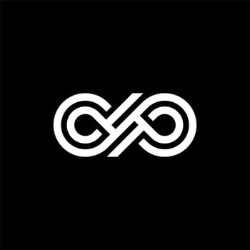 Infinity loop letter s modern line illustration design vector