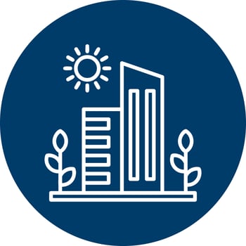 Green City Vector Icon