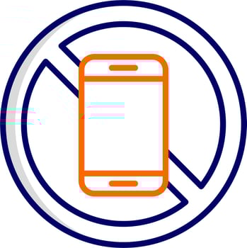 No Mobile Phone vector icon