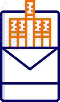 Cigarette pack Vector Icon