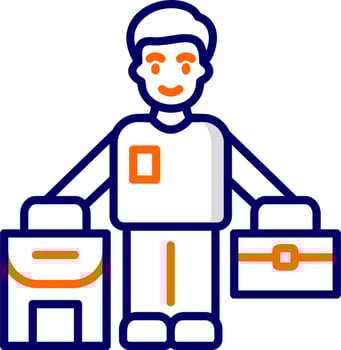 Refugee man Vector Icon