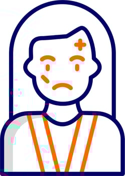 Casualties Women vector icon