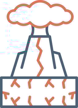 Volcano Vector Icon