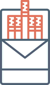 Cigarette pack Vector Icon