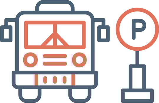 Bus Parking vector icon