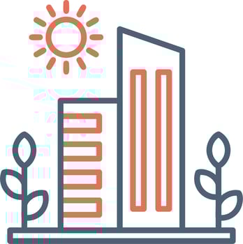 Green City vector icon