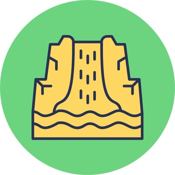 Waterfall vector icon