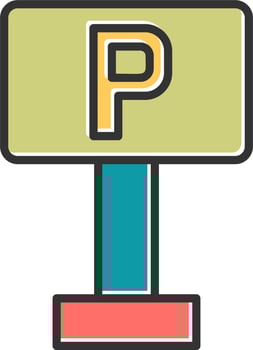 Parking Sign vector icon