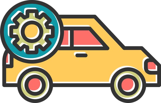 Car Setting vector icon