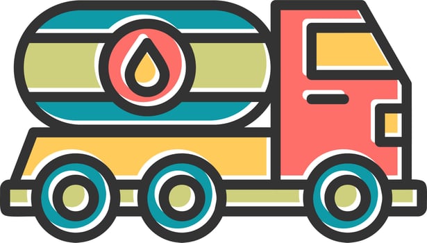 Oil Truck vector icon