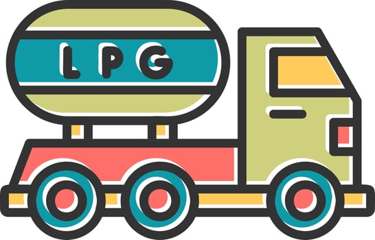 Gas Truck Vector Icon
