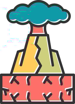 Volcano Vector Icon