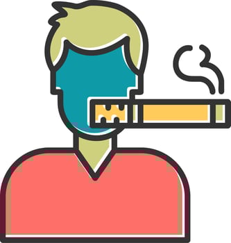 Man Smoking Vector Icon