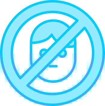 No Stalking Vector Icon