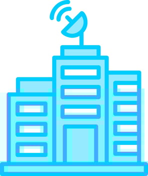 Building Network Vector Icon