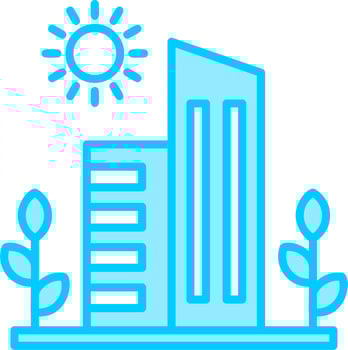 Green City Vector Icon