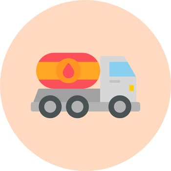 Oil Truck Vector Icon