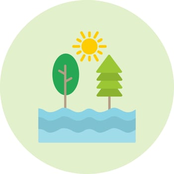 River Vector Icon