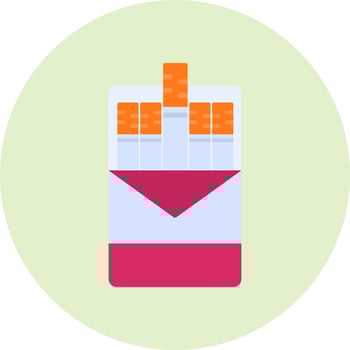 Cigarette pack Vector Icon