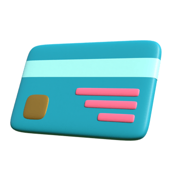 debit card on transparent background png