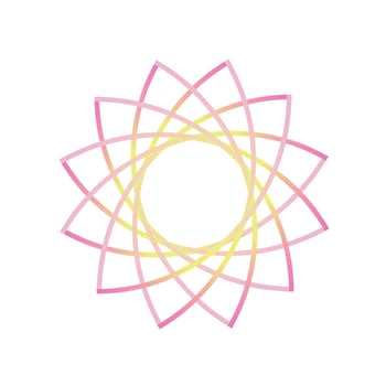 Pink and yellow lotus flower vector