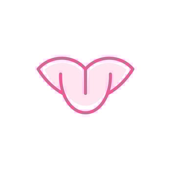 Human tongue simplicity creative logo design vector