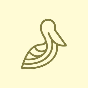 Pelican bird animal line simple creative design vector