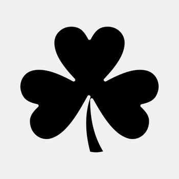 Icon three leaf clover. St. Patrick's Day celebration elements. Icons in glyph style. Good for prints, posters, logo, party decoration, greeting card, etc. vector