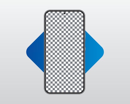 Realistic Smartphone transparent screen, phone mockup. Template for infographics or presentation UI design interface vector