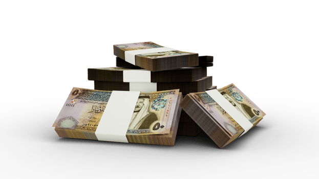 3d rendering of Stack of Jordanian dinar notes. bundles of Jordanian currency notes png