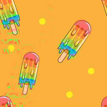 Ice cream pattern seamless background vector